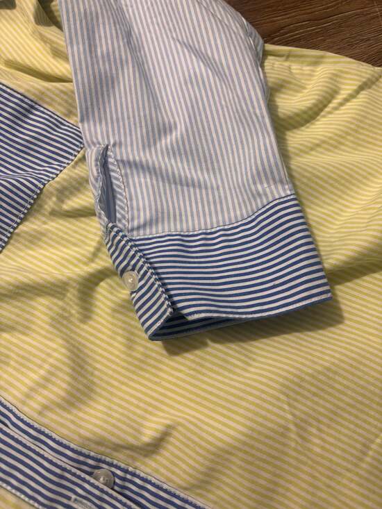 Casa Cabana Women's XL Mixed Stripe Colorblock Button Down Shirt - Picture 6 of 7